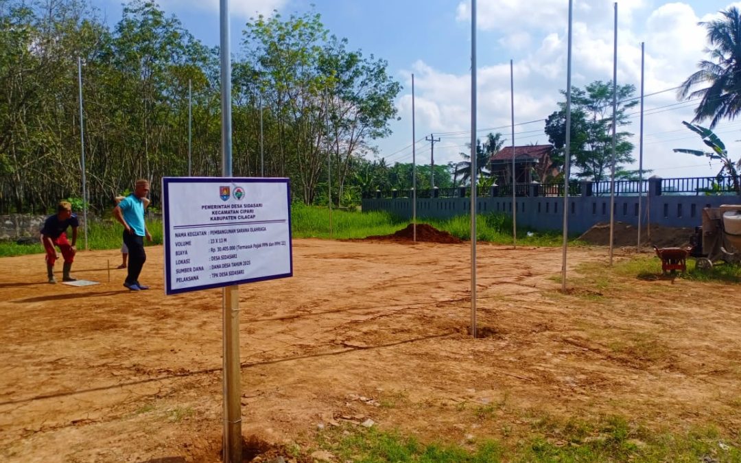 Desa Sidasari Bangun Sarana Olahraga untuk Warga