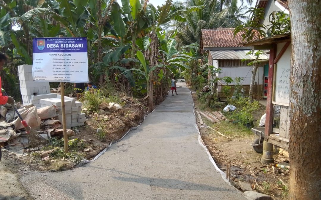 Pembangunan Rabat Beton Gang Sodik RW 002 Desa Sidasari Dimulai, Gunakan Dana Desa TA 2025
